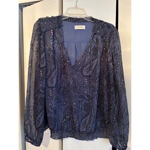 Lucky Brand NWT Blue‎ Boho Shirt Women's 1X